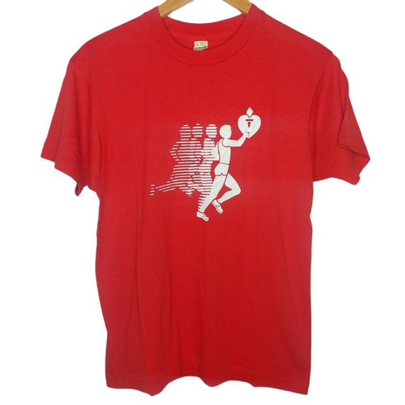 Vtg Single Stitch Am Heart Association Single Stitch Screen Stars Men L T Shirt - Picture 1 of 8